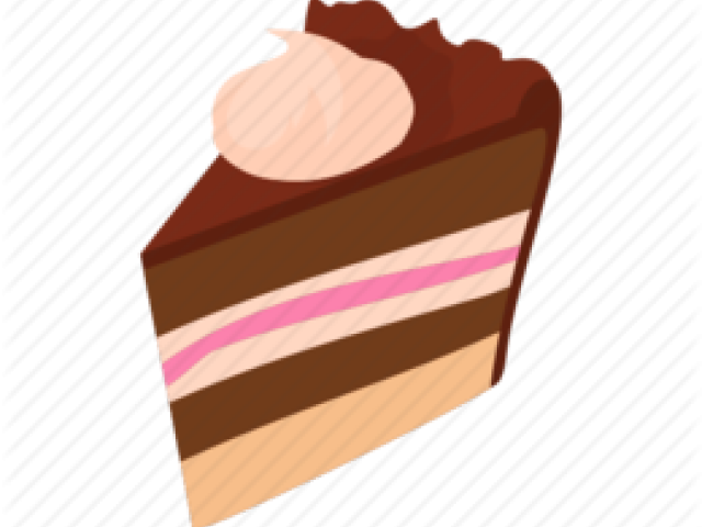 Chocolate Cake Clipart Vintage - Cartoon Cake Slice Png (640x480)