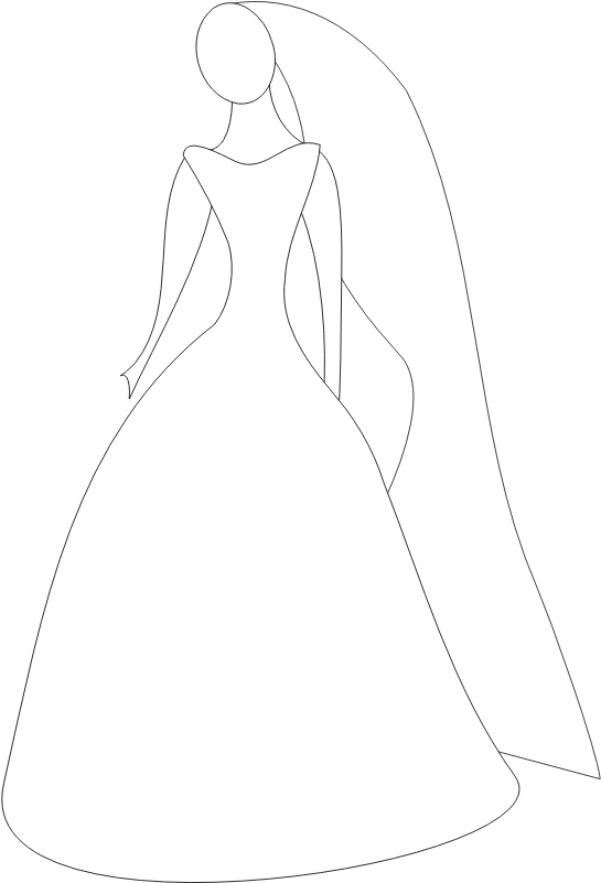Clipart - Bride - Bride Silhouette Clip Art (800x800)