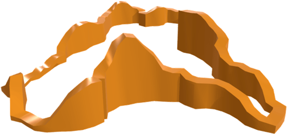 3d Printed "map Profile" Route Model - Illustration (600x600)