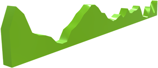 3d Printed "linear Elevation Profile" Route Model - 3d Printed "linear Elevation Profile" Route Model (600x600)