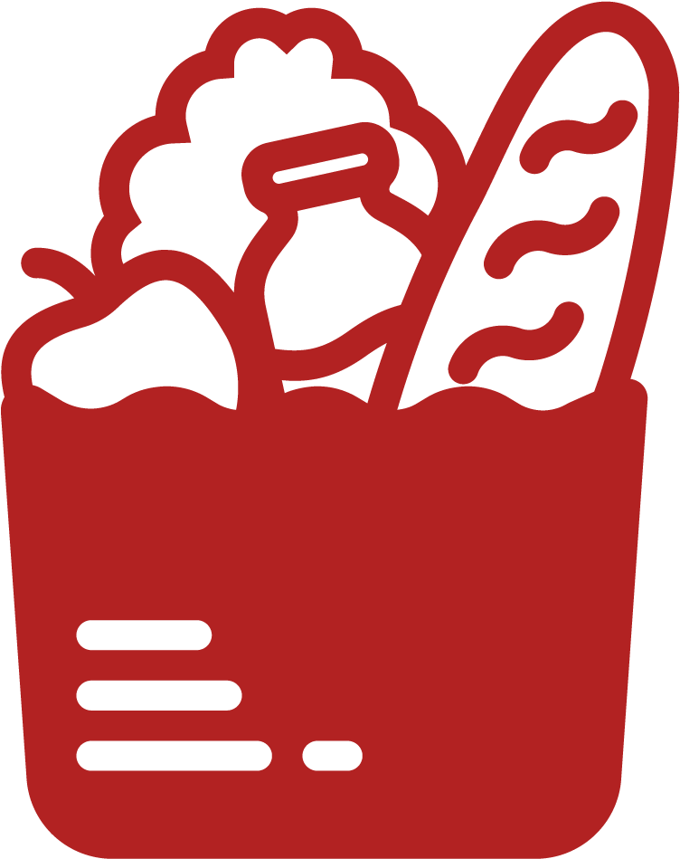 Groceries For Families In Need - White Grocery Bag Icon (1200x1200)
