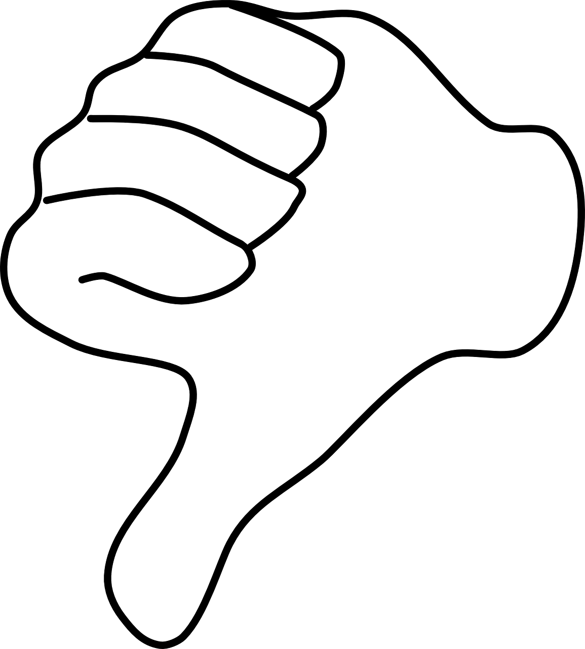 Against Favoritism - Thumb Down In White Png (1155x1280)