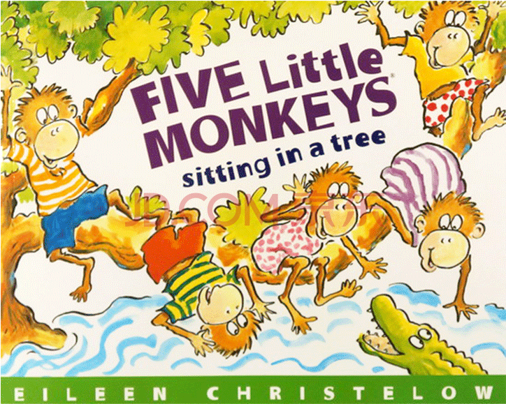 « ‹ - 5 Little Monkeys Sitting In A Tree (800x800)