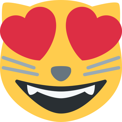 Twitter - Cat Heart Emoji Png (512x512)
