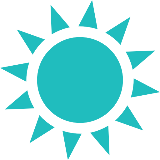 Summer - Black And White Sun Vector Png (512x512)