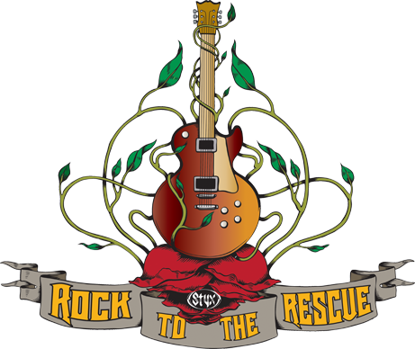 The April And May “the Midwest Rock 'n Roll Express” - Rock To The Rescue Logo (461x388)