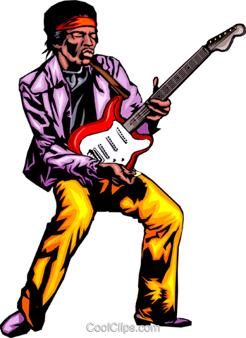 Guitar Player Royalty Free Vector Clip Art Illustration - Illustration (349x480)