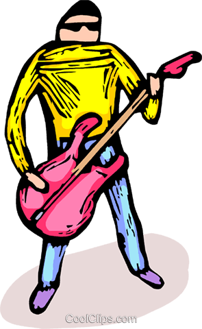 Person Playing An Electric Guitar Royalty Free Vector - Illustration (295x480)