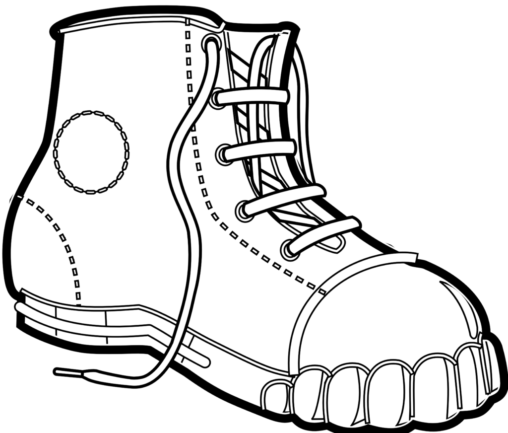 Shoes Black And White Clipart 5 Of Dress - Boot Clip Art Black And White (1024x872)