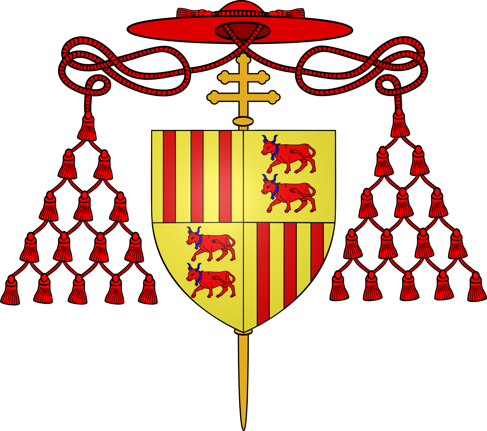 Coa Cardinal Pierre Ier De Foix - Roman Catholic Archdiocese Of Lingayen-dagupan (1582x1399)
