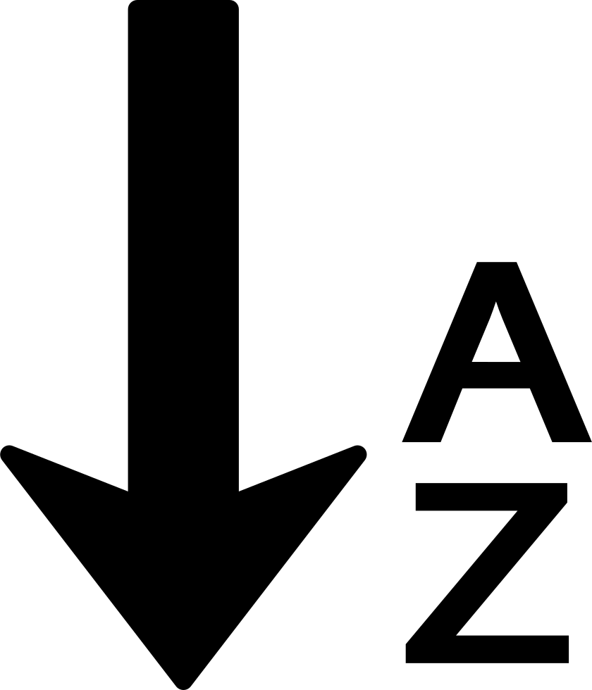 Alphabetical Order Comments - Alphabetical Sort Icon Free (840x980)