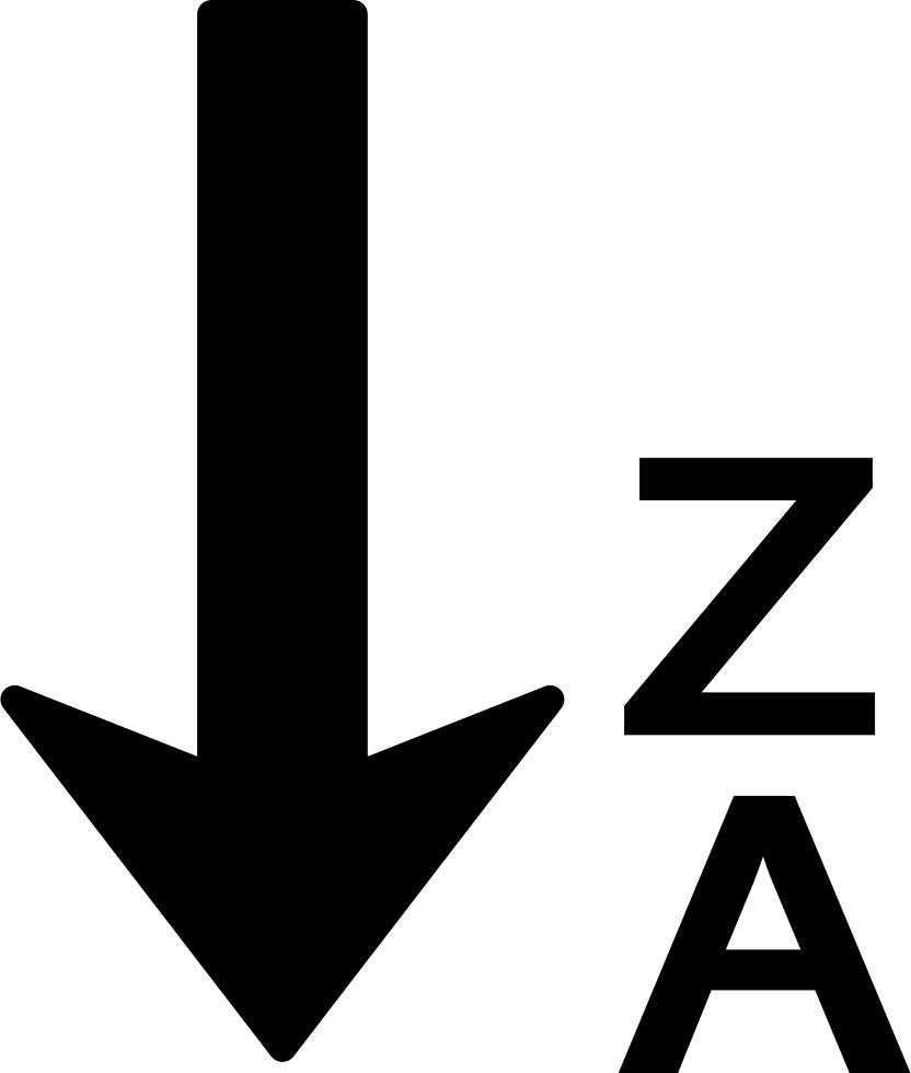 Sort From Z To A In Reverse Alphabetical Order Comments - Alphabetical Sort Icon Free (832x980)