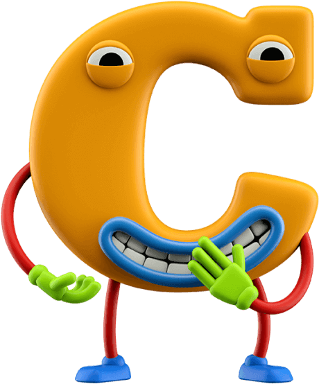 Abc Character Font - Cartoon A Letter Character (595x595)