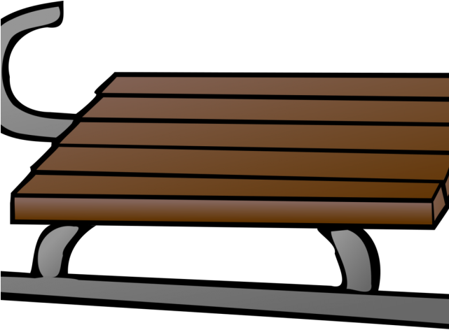 Sleigh Clipart Winter - Drawing Of A Sled (640x480)