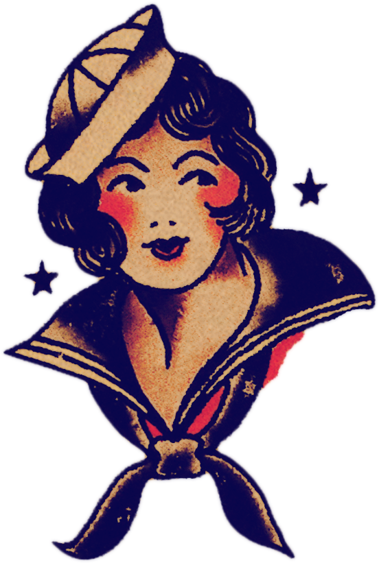 Sailor Jerry Sailor Woman - Old School Jerry Tattoo (600x842)