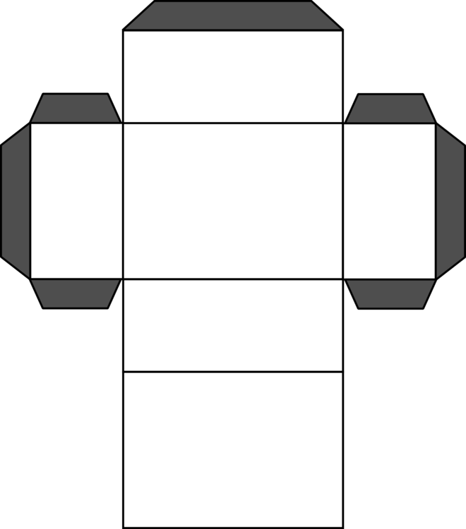 Geometry Cuboid Download Net Computer Icons - Net Pattern For Cuboid (660x750)