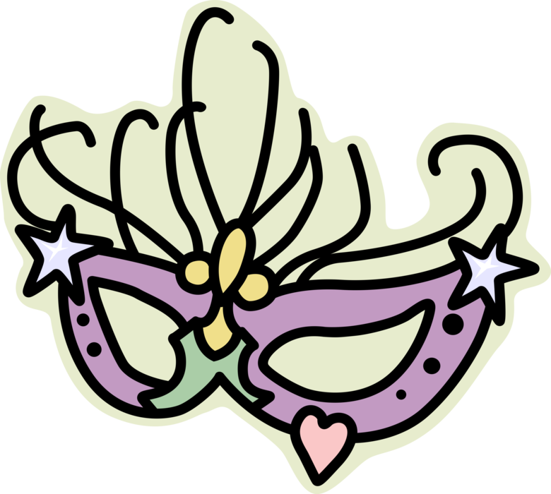 Vector Illustration Of Carnival Mask, Rio De Janeiro, - Mardi Gras Mask Clip Art (780x700)
