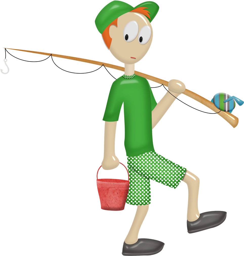Fishing Fish Clipart, Gone Fishing, Views Album, Clip - Fisher Clip Art (979x1024)