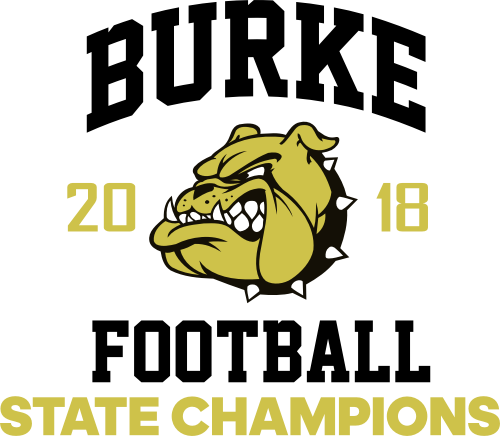 Burke Football Champs - Bulldog (500x436)