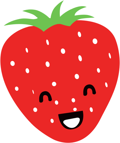 Smileys Clipart Strawberry - Gambar Strawberry Kartun (593x685)