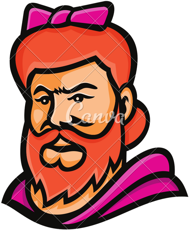 Bearded Lady Mascot - Bearded Lady Circus Clipart (670x800)