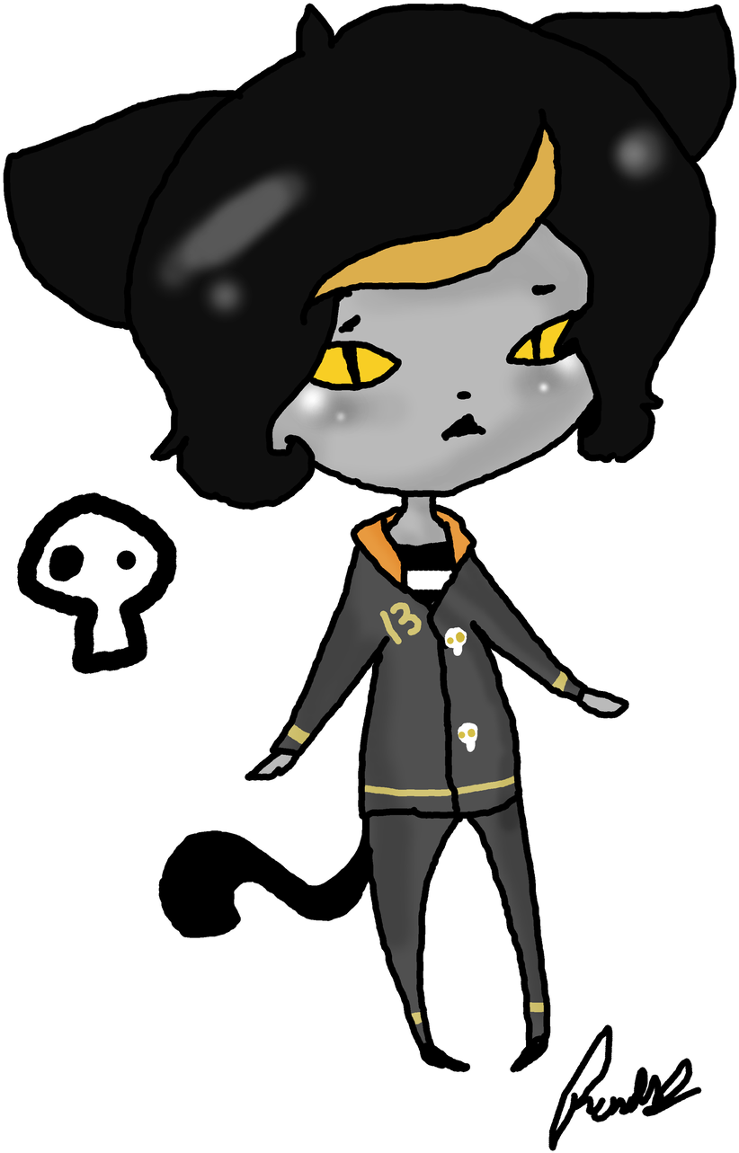 Bad Luck Cat Boy - Cartoon (900x1483)