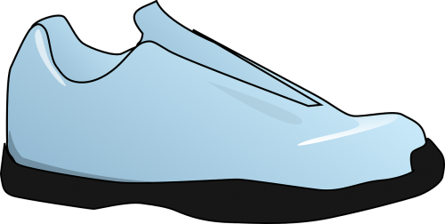 Vector Graphics - Blue Nike Shoe Clipart (500x252)