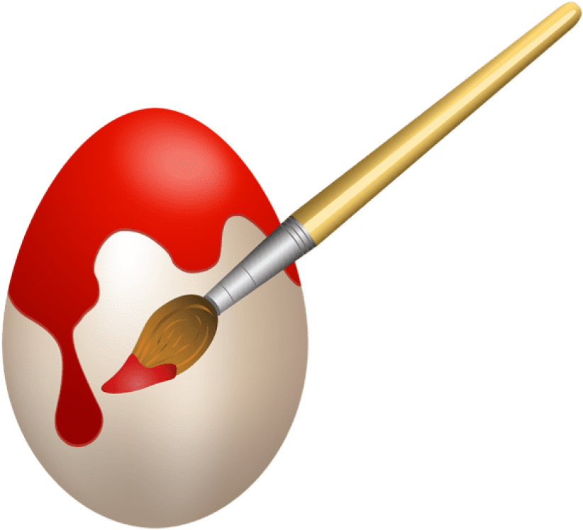 Easter Red Coloring Egg Png - Coloring The Egg Clipart (850x785)