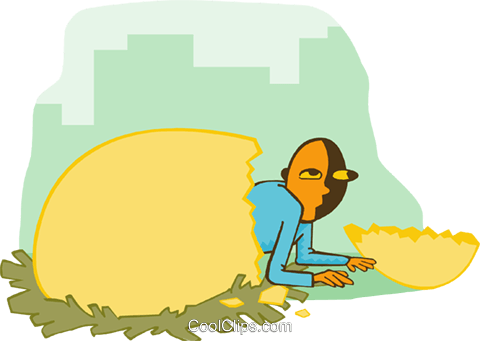 Business Exiting Egg Royalty Free Vector Clip Art Illustration - Illustration (480x341)