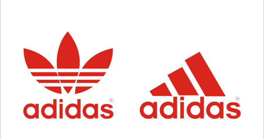 Adidas Png Clipart Adidas Red Brand - Red Adidas Logo Png (899x473)