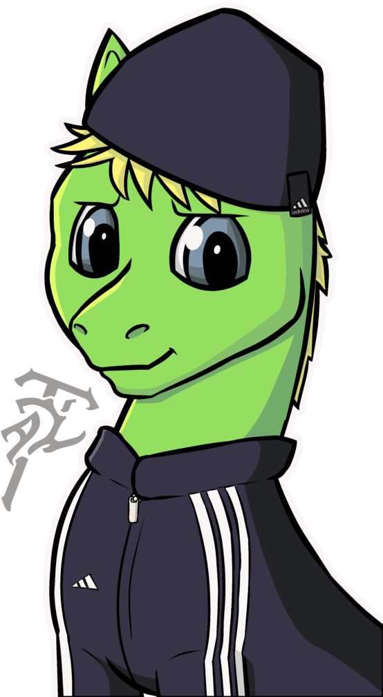 Firelorda2, Earth Pony, Gopnik, Green, Oc, Oc - Cartoon (875x1024)
