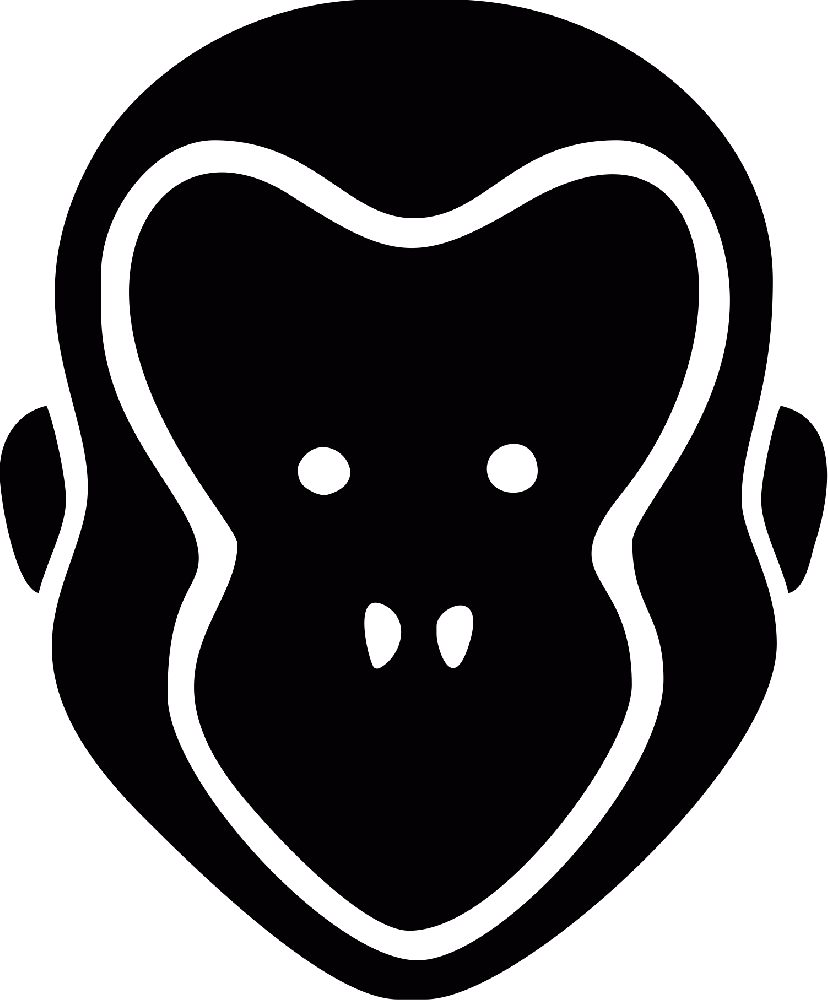 Monkey Silhouette Head For Vinyl - Monkey Silhouette Head For Vinyl (828x1000)