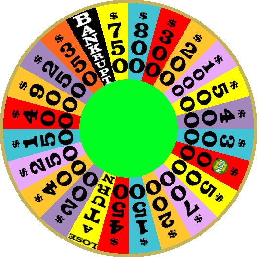1989b Round 1 Nighttime Wheel With Free Spin By Mrentertainment - Wheel Of Fortune Wheel (528x528)