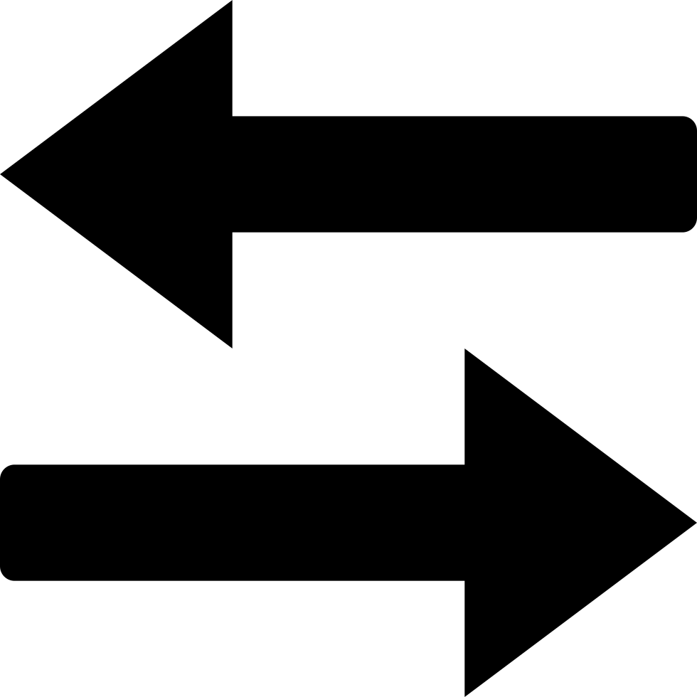 Swap Clipart Up And Down Arrow - Transfer Arrows (980x980)