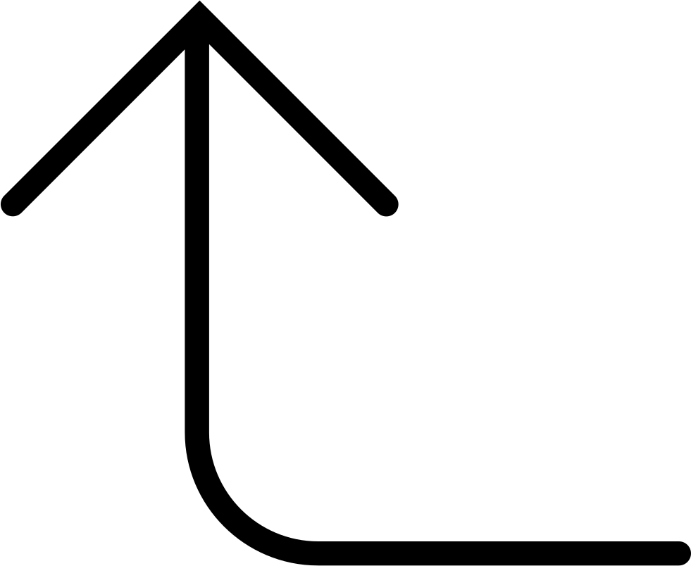 Curve Thin Up Arrow Svg Png Icon Free Download - Thin Curved Arrow Png (981x804)