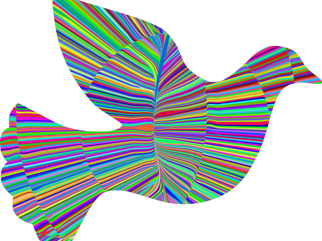 Physcedelic Clipart Dove - Peace Symbols (640x480)