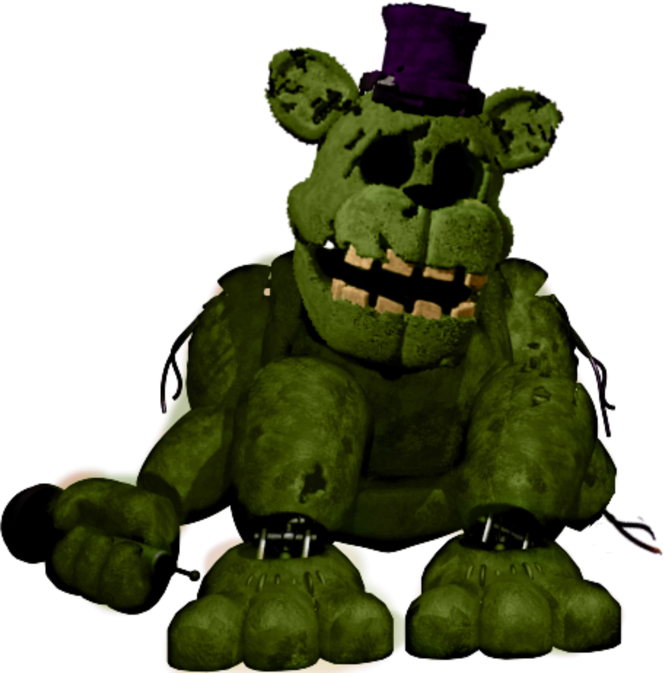 Beartrap Suit By Bigtime99 Beartrap Suit By Bigtime99 - Fnaf 2 Withered Golden Freddy (2157x2181)