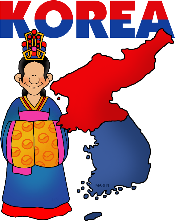 Korea Map - Korea Clipart (597x735)