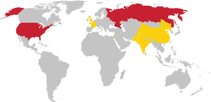 Us Military Bases In Korea Map World Nuclear Weapon - Nice World Map (735x356)