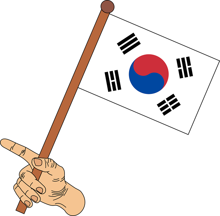 Download Now - Korean Flag And Japanese Flag (733x720)