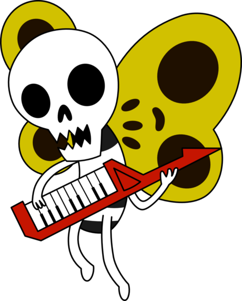 Skeleton Butterflies From Adventure Time (500x622)