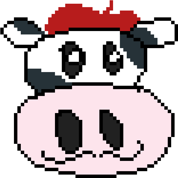 French Cow - Ponto Cruz (1200x1200)