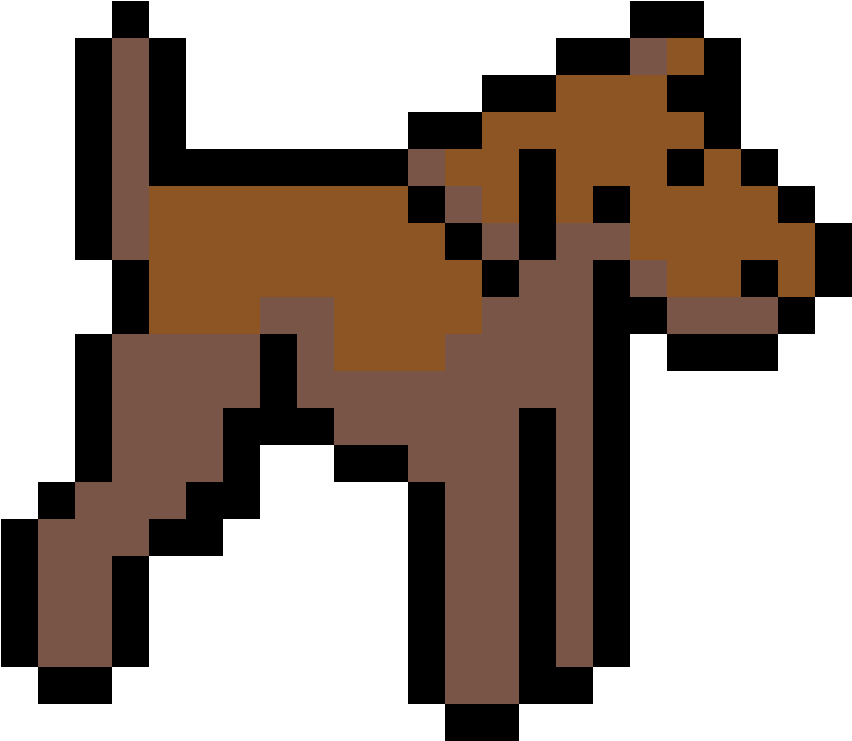 Puppy - ) - Santa Hat Pixel Art (1184x1184)