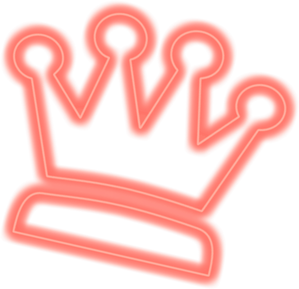 Crown Sticker - Neon King Light Png (1024x991)