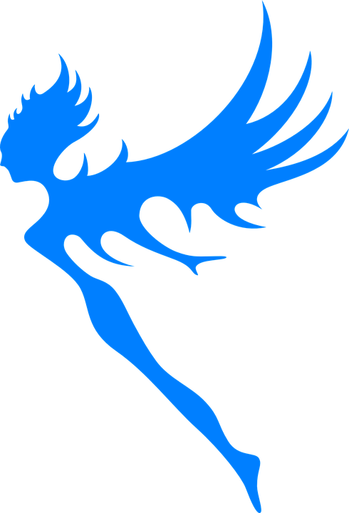 Free Vector Graphic - Blue Fairy Clip Art (490x720)