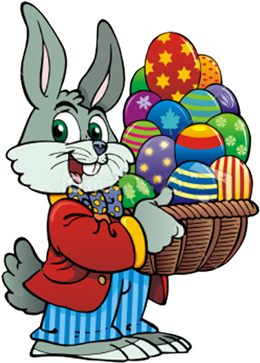 Easter Bunny - Cartoon (400x542)