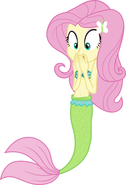 Liggliluff, Belly Button, Equestria Girls, Fluttershy, - My Little Pony Full Mermaid (409x600)