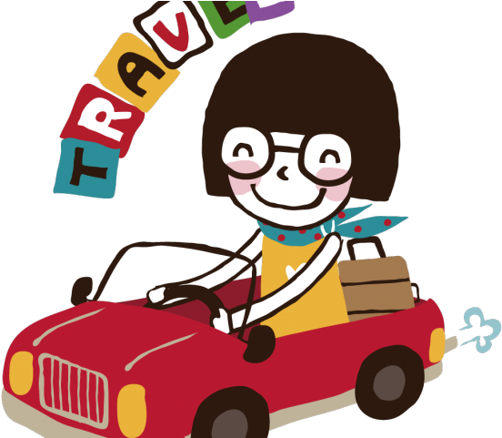 Driving Clipart Girl - Niña Conduciendo Carro Dibujo (640x480)