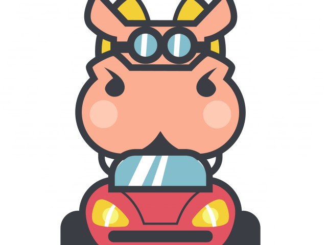 Hippo Clipart Girl Hippo - Cartoon (640x480)