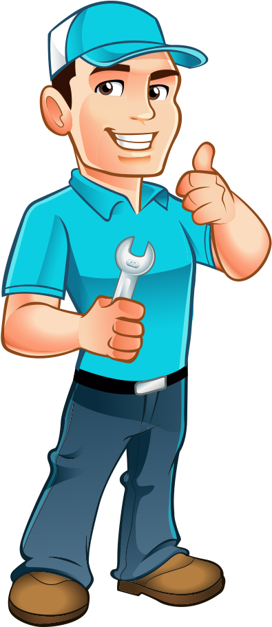 Appliance Repair - Cartoon Handyman (1000x1000)